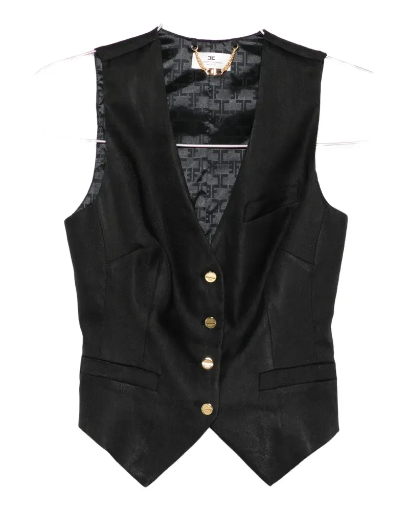 Elisabetta Franchi button-up waistcoat - Schwarz Schwarz