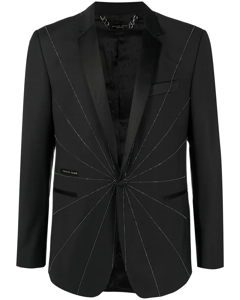 Philipp Plein Verziertes Sakko - Schwarz Schwarz