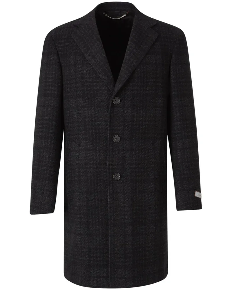 Canali Karierter Mantel - Grau Grau