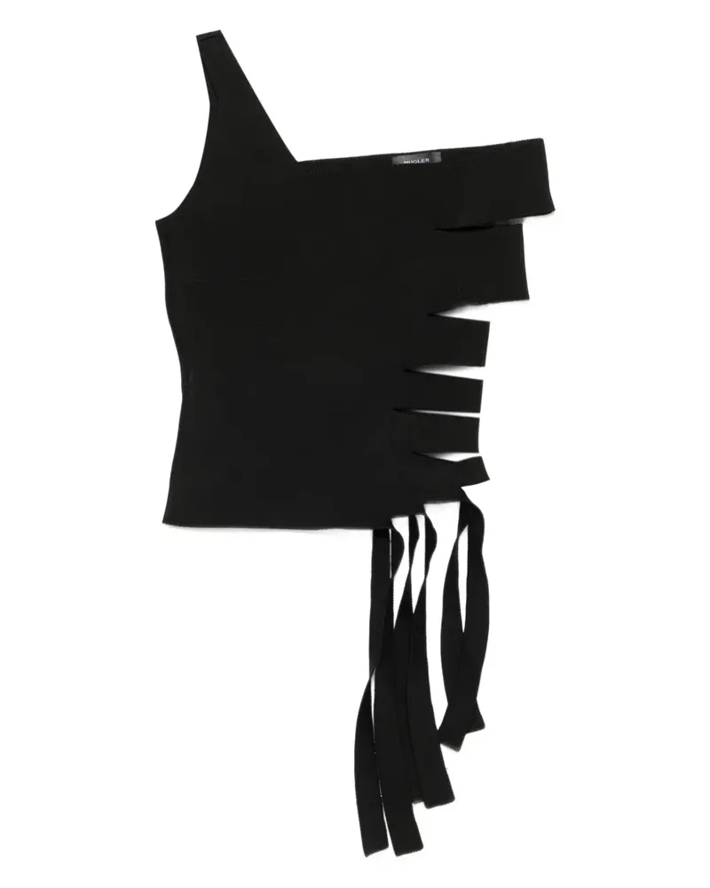 Thierry Mugler Asymmetrisches Tanktop - Schwarz Schwarz