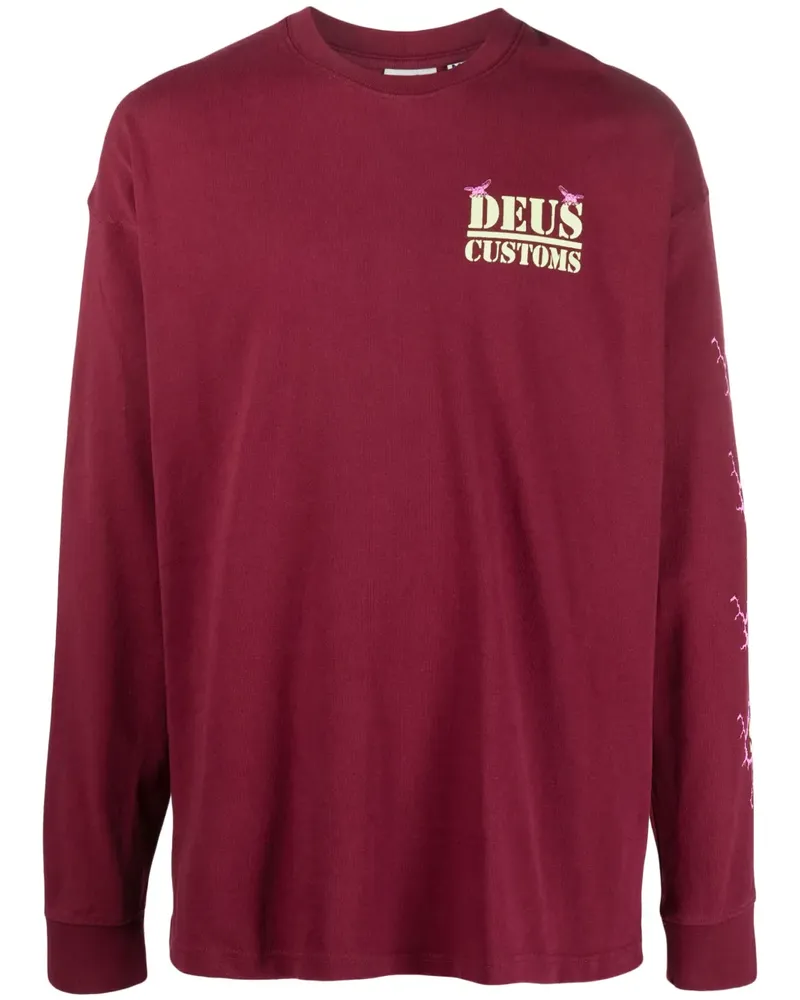 Deus Ex Machina Pub Nuisance Langarmshirt - Rot Rot