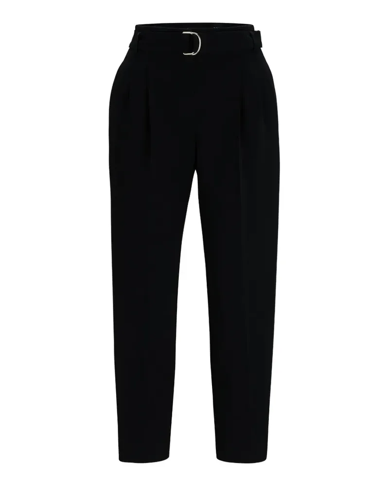 HUGO BOSS pleated-detail trousers - Schwarz Schwarz