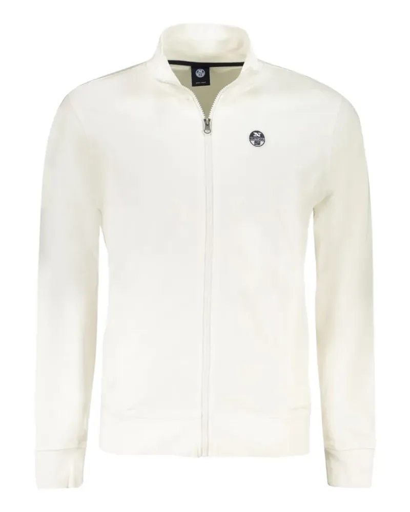 North Sails logo-patch zip-up sweatshirt - Nude Nude