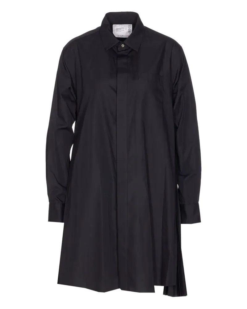 Sacai Mini-Hemdkleid mit Knöpfen - Schwarz Schwarz