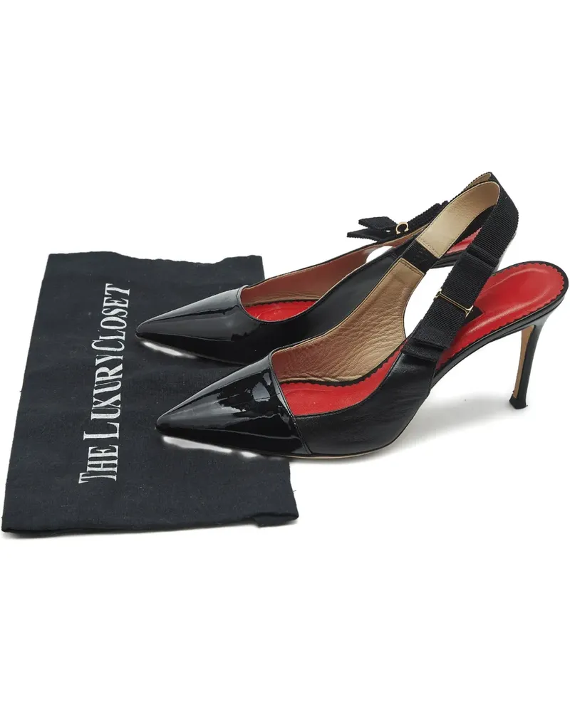 Carolina Herrera New York leather slingback pumps - Schwarz Schwarz
