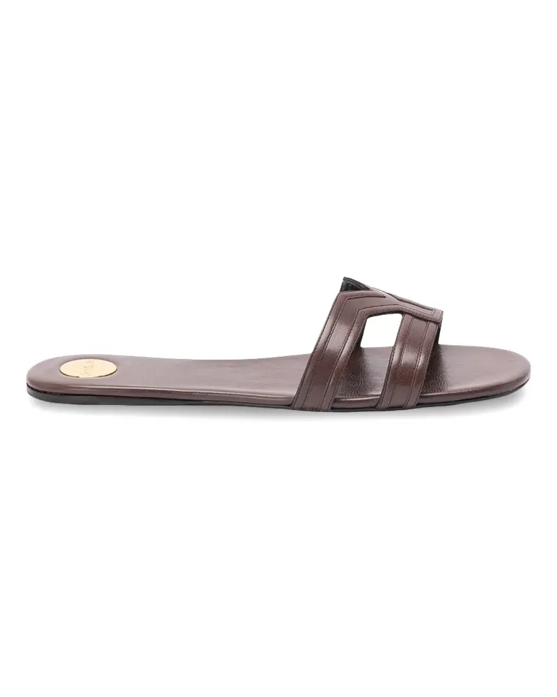 Saint Laurent Mabrouka flat sandals - Braun Braun