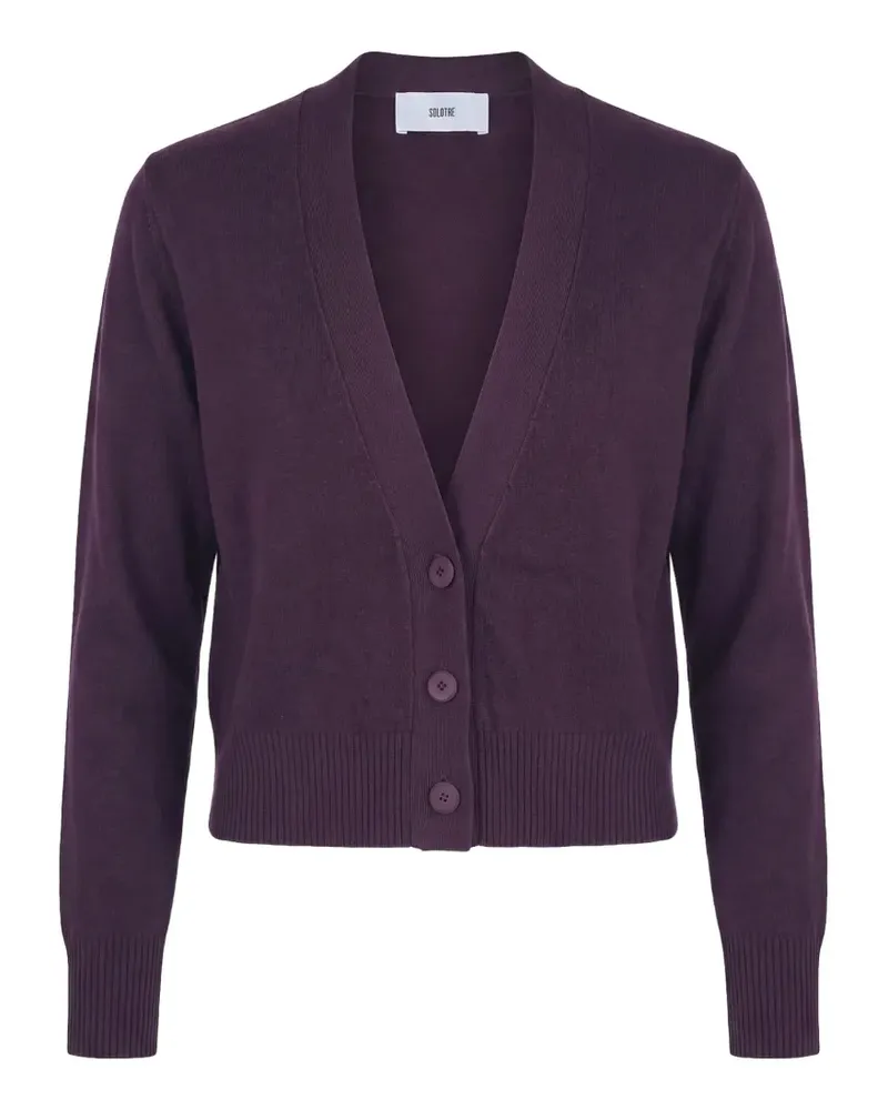 SOLOTRE V-neck knitted cardigan - Rot Rot