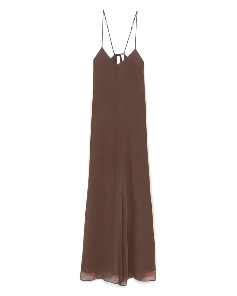 Patrizia Pepe Gestreifter Jumpsuit - Braun Braun