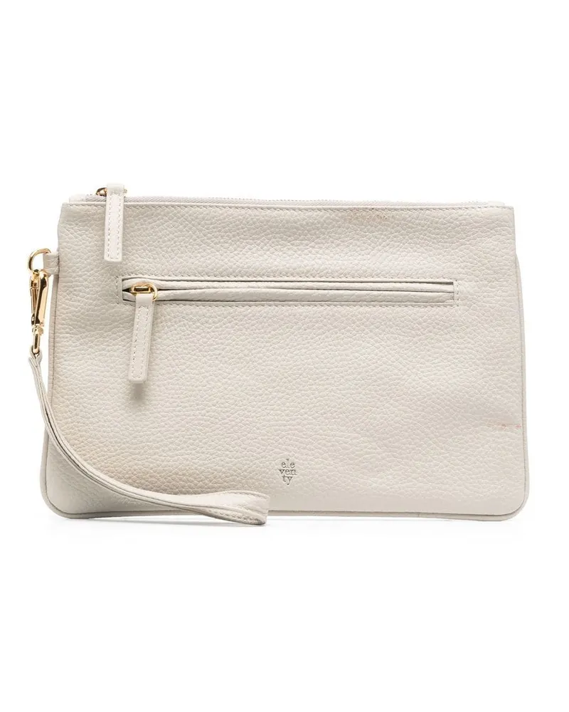Eleventy Clutch mit Logo-Stempel - Nude Nude