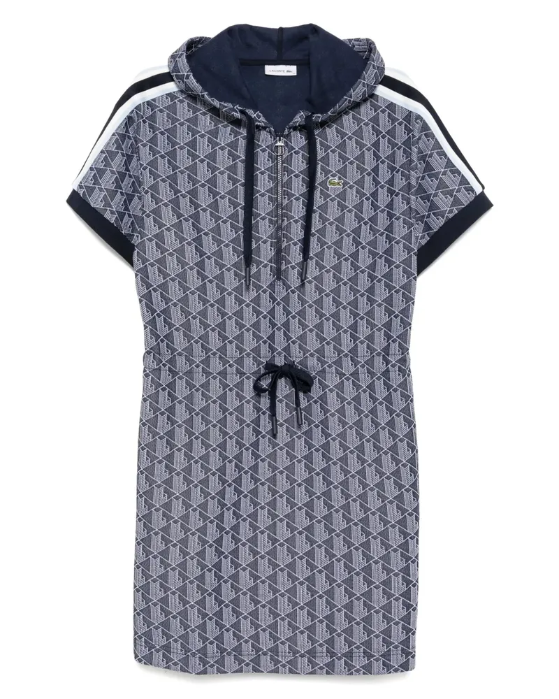 Lacoste Jacquardkleid mit Monogramm - Blau Blau