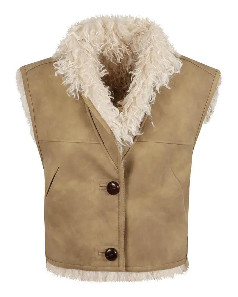 Isabel Marant Ärmellose Weste aus Faux Fur - Nude Nude