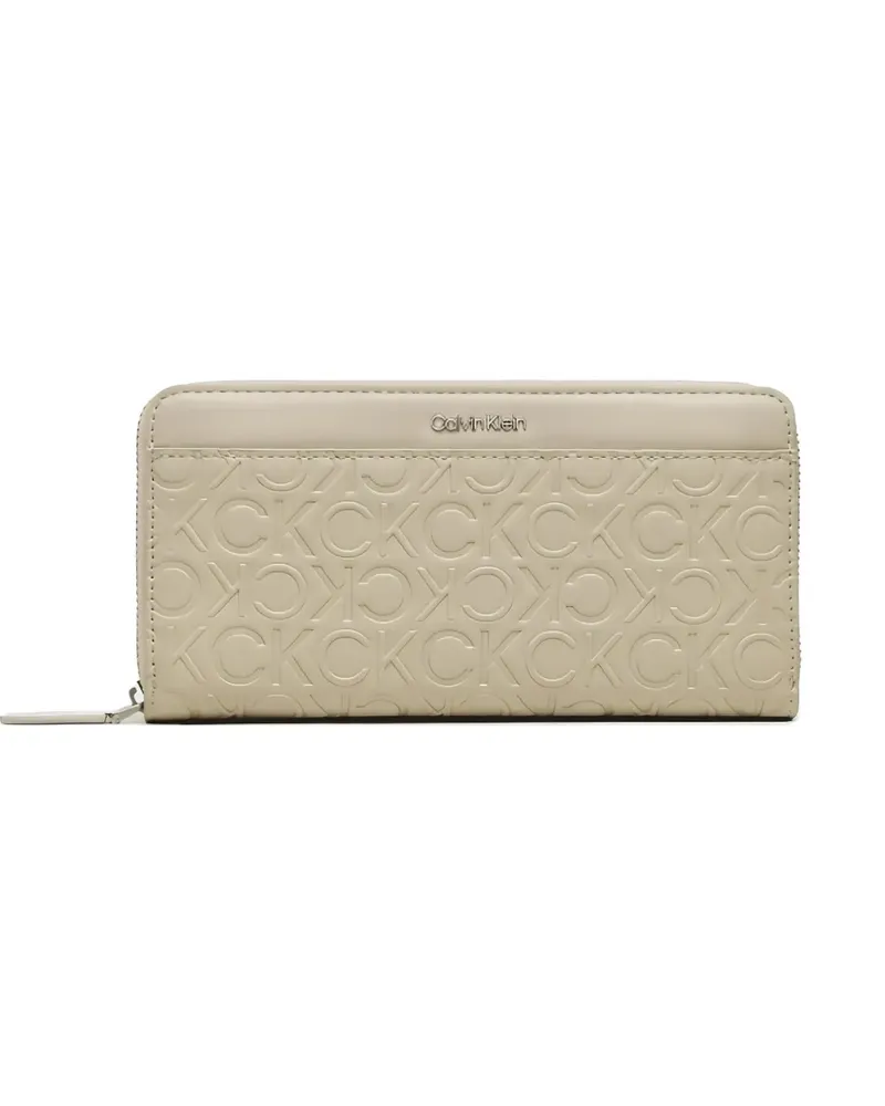 Calvin Klein Portemonnaie mit Monogramm - Nude Nude