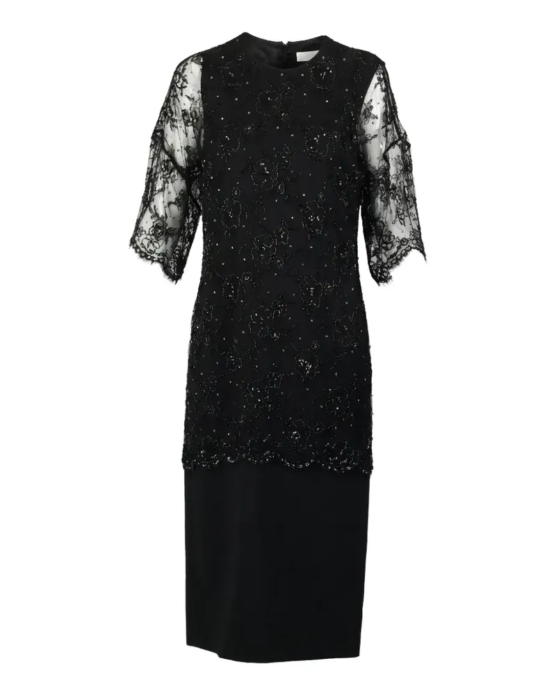 Valentino Garavani sequin-embellished lace midi dress - Schwarz Schwarz