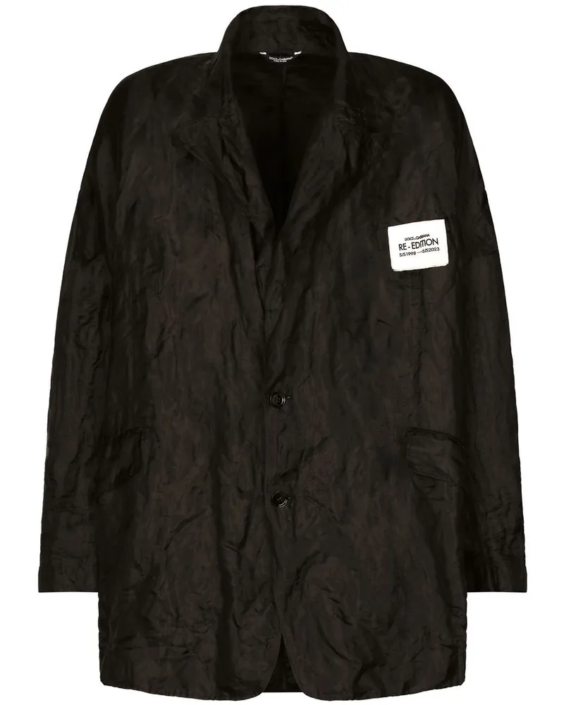 Dolce & Gabbana Jacke mit Knitteroptik Schwarz