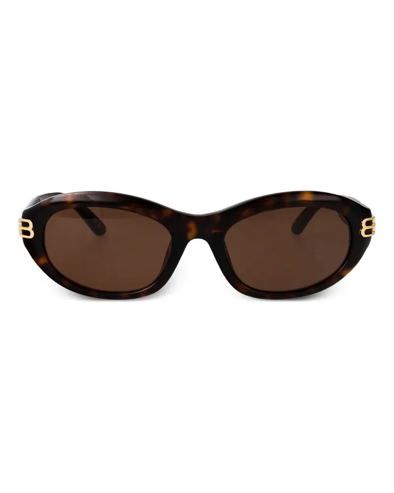 Balenciaga Sonnenbrille mit ovalem Gestell - Braun Braun