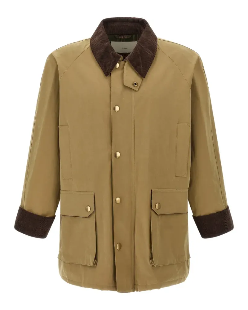 Dunst Gewachste Jacke mit Cordbesatz - Nude Nude