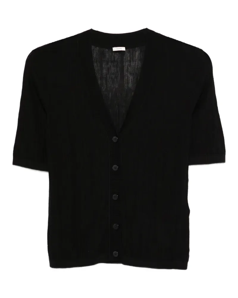 Joseph Sens crinkle ribbed cardigan - Schwarz Schwarz