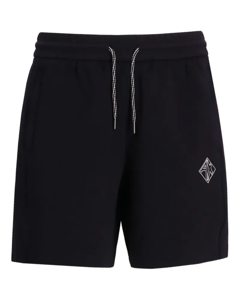 Armani Exchange Shorts mit Logo-Stickerei - Schwarz Schwarz