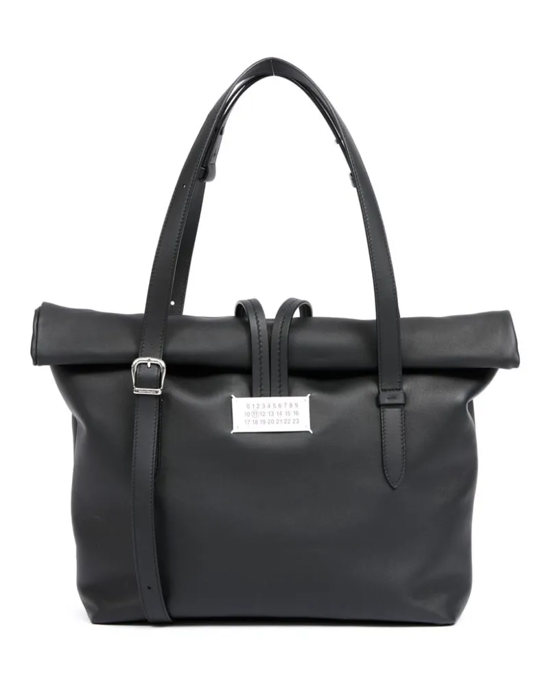 Maison Margiela Mittelgroße Paper Schultertasche - Schwarz Schwarz