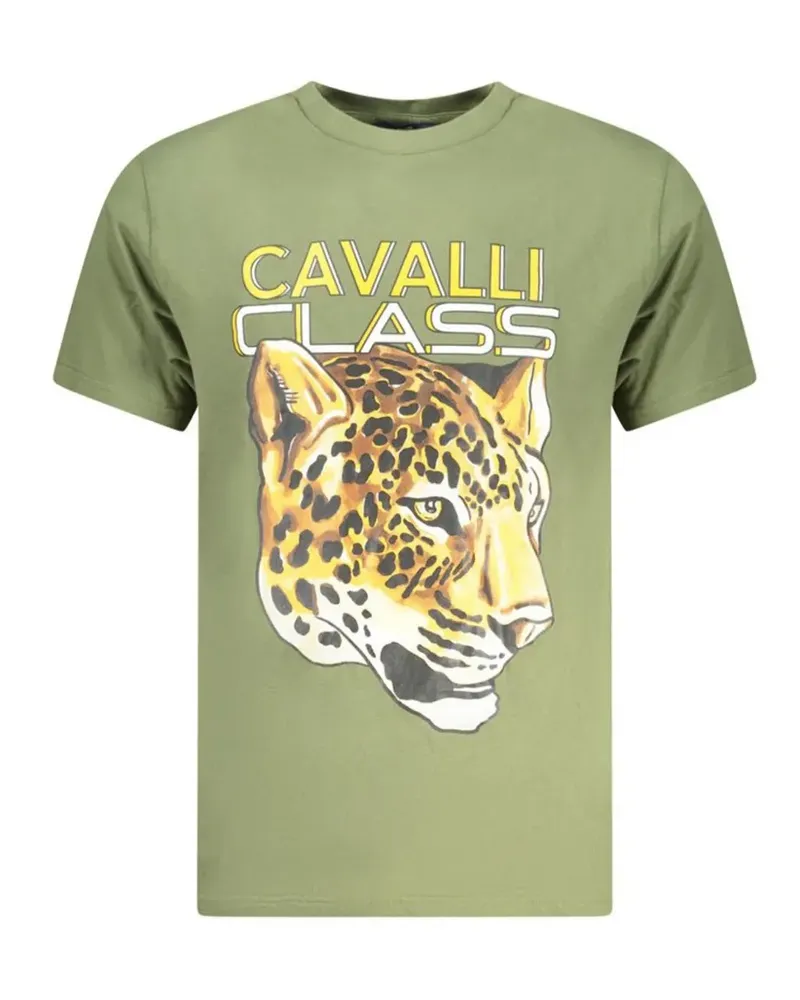 Roberto Cavalli T-Shirt mit Leopardenprint - Grün Grün