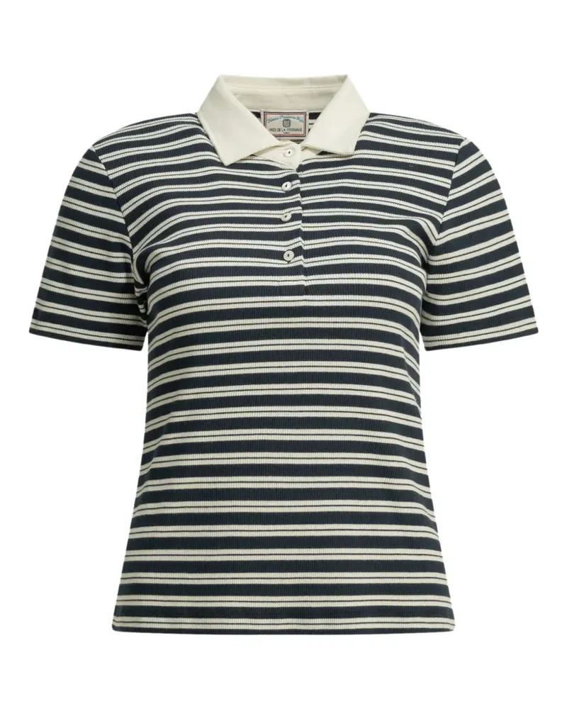 Inès de la Fressange Gestreiftes Poloshirt - Blau Blau