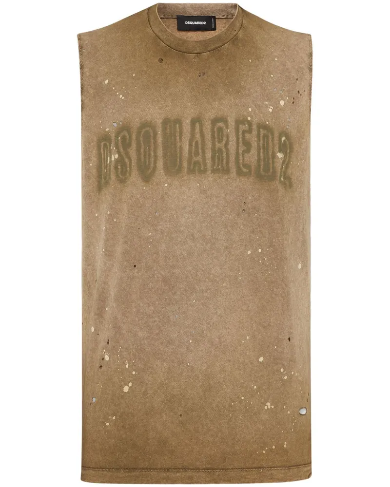 Dsquared2 Weste mit Logo-Print - Braun Braun