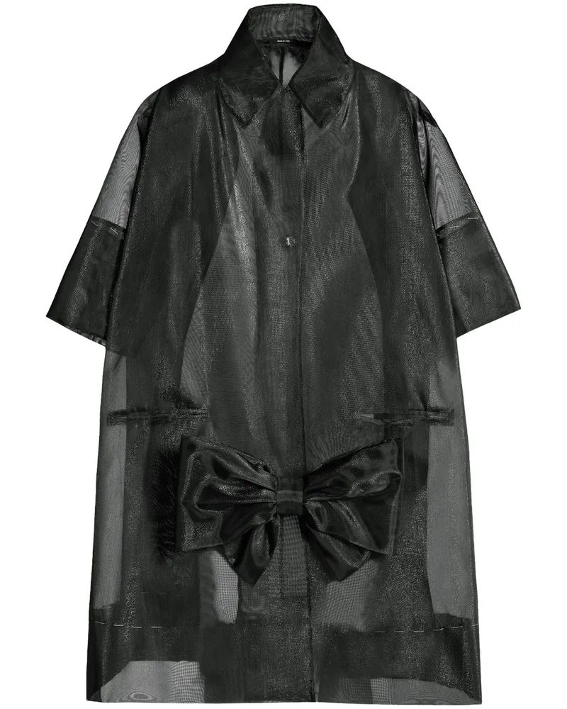 Maison Margiela Mantel mit Schleifendetail - Schwarz Schwarz
