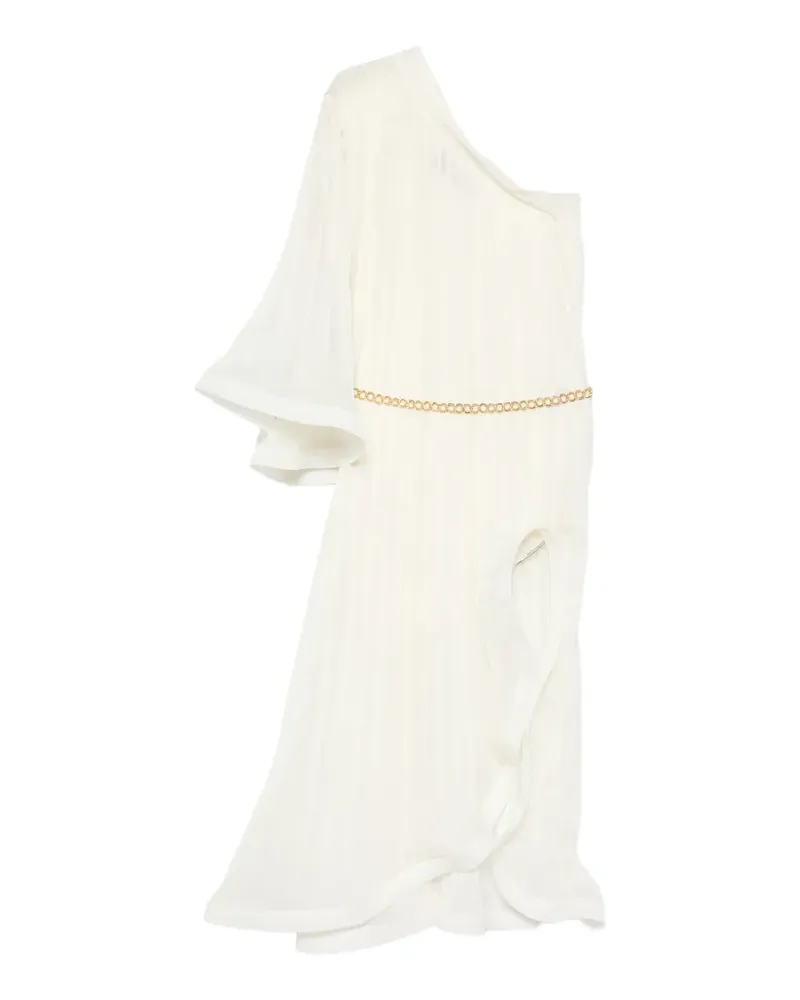 Simona Corsellini one-shoulder pleated midi dress - Weiß Weiß