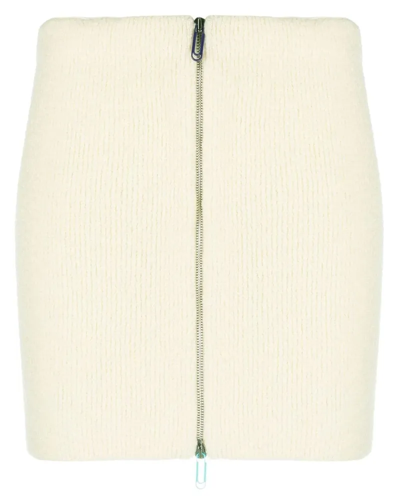 OFF-WHITE Strickrock mit Reißverschluss - Nude Nude