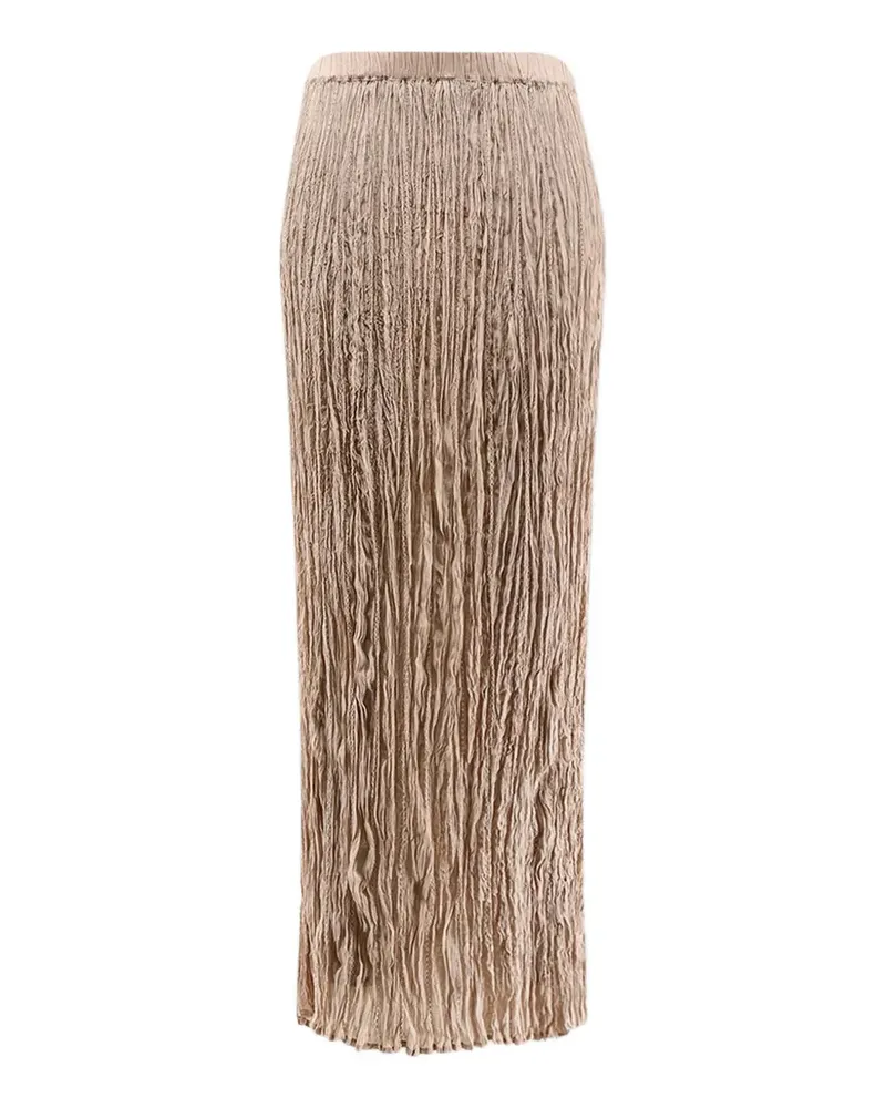 ALYSI elasticated wrinkled midi skirt - Gold Gold