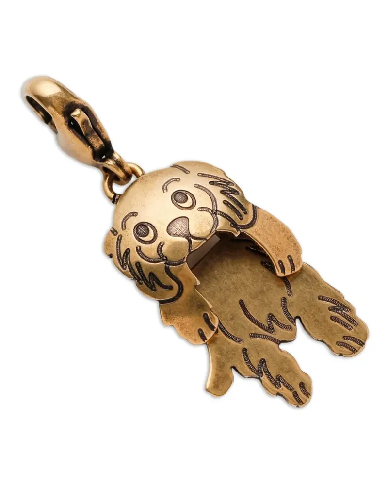 Marni dog-engraved charm - Gold Gold