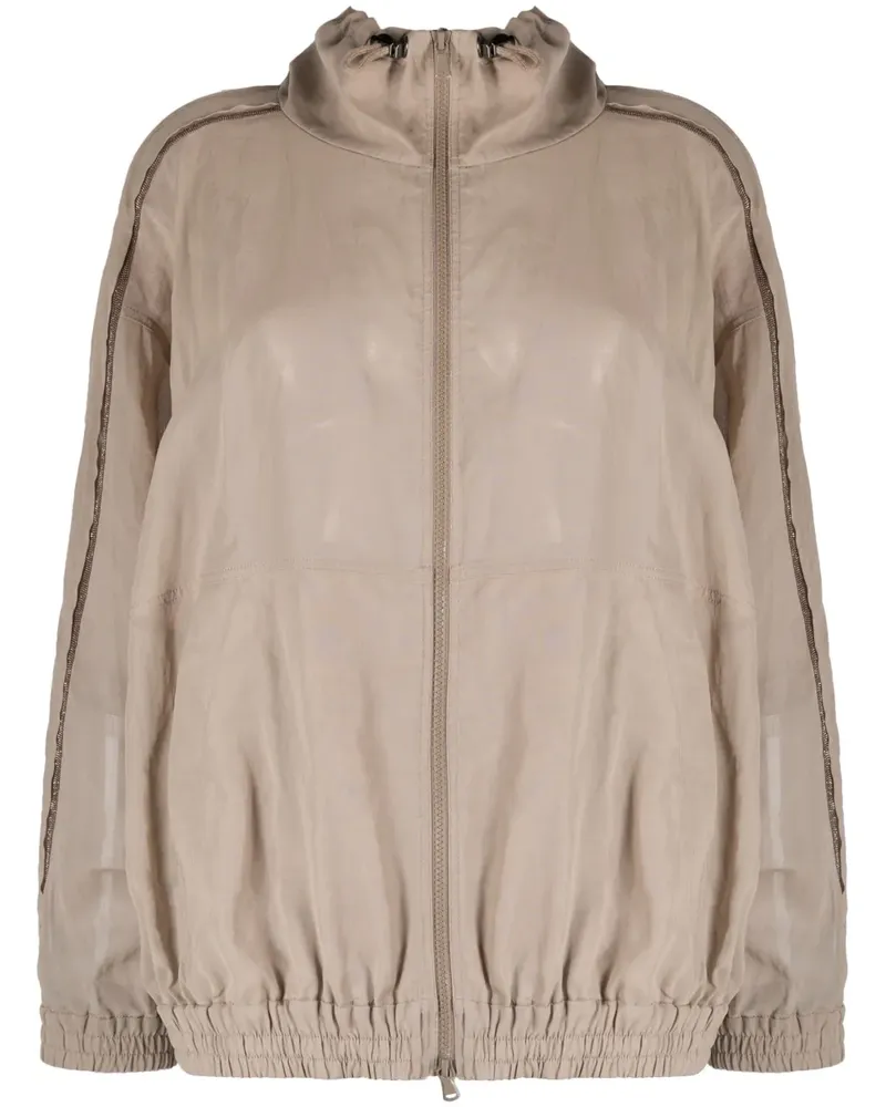 Brunello Cucinelli Bomberjacke mit Monili-Detail - Nude Nude