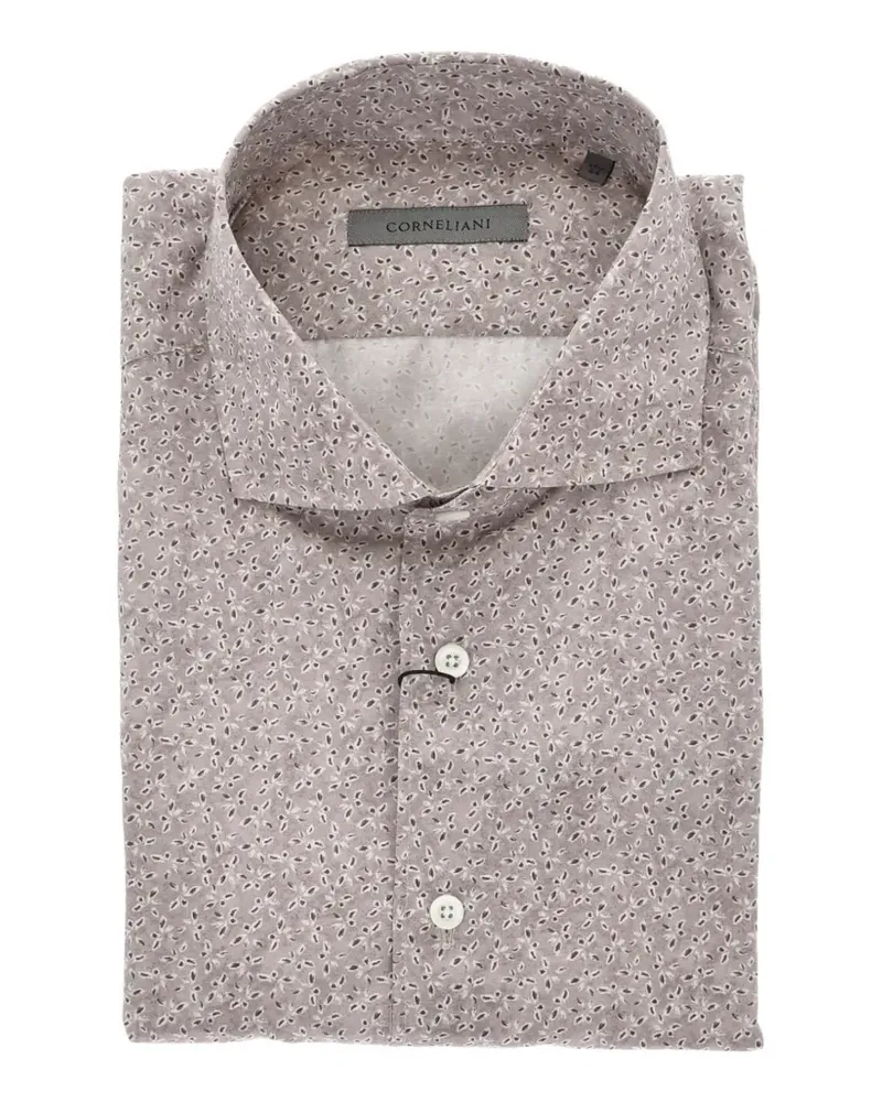 Corneliani patterned silk-blend shirt - Rosa Rosa