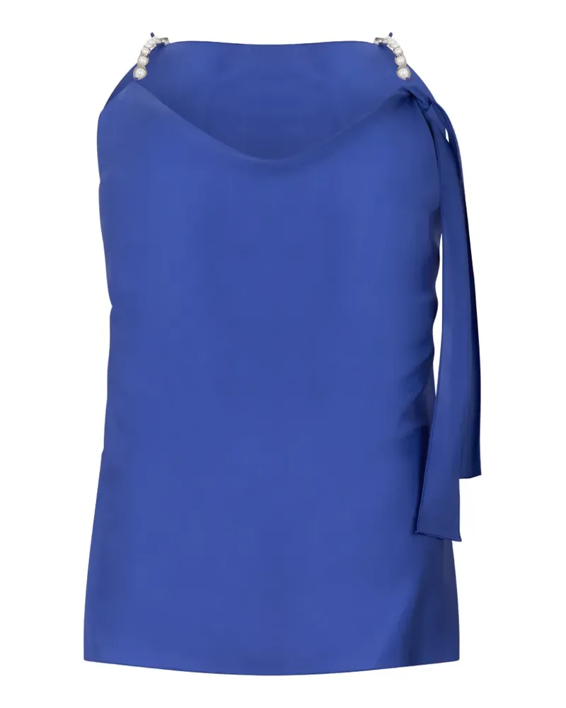Alberta Ferretti Drapierte Bluse - Blau Blau
