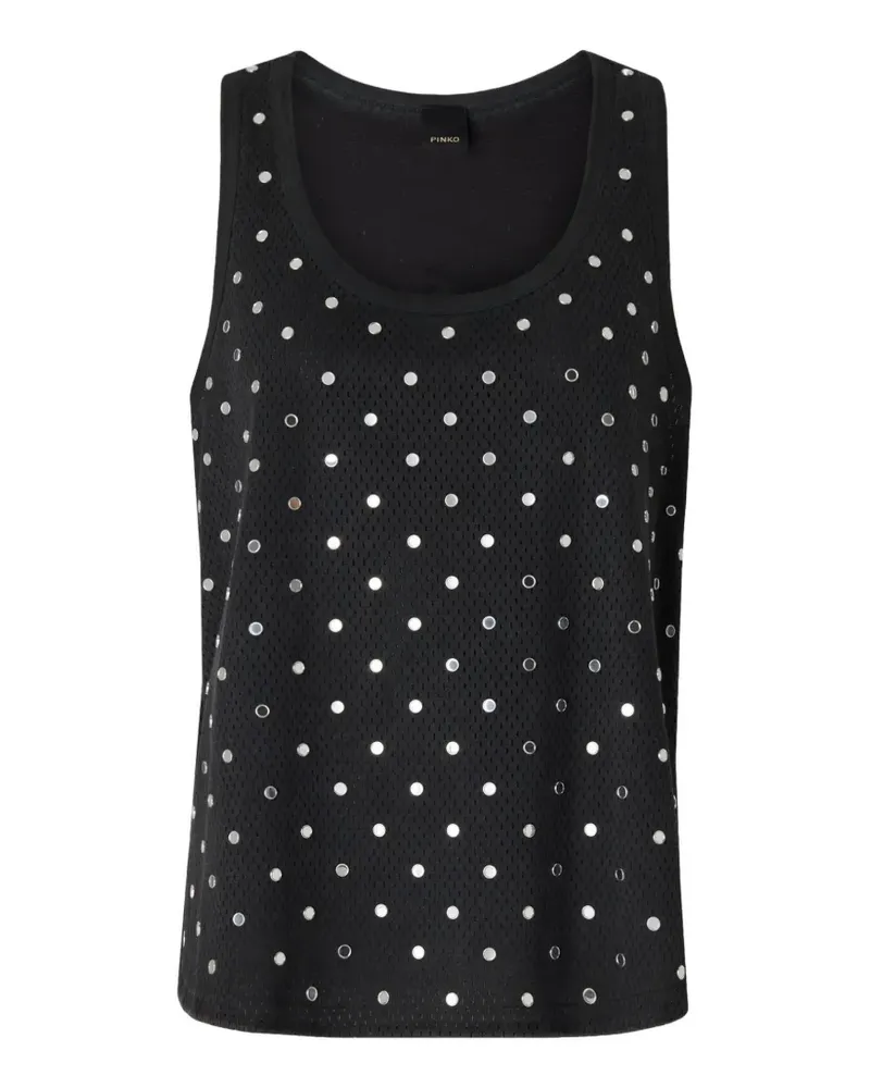 Pinko mirror-detail tank top - Schwarz Schwarz