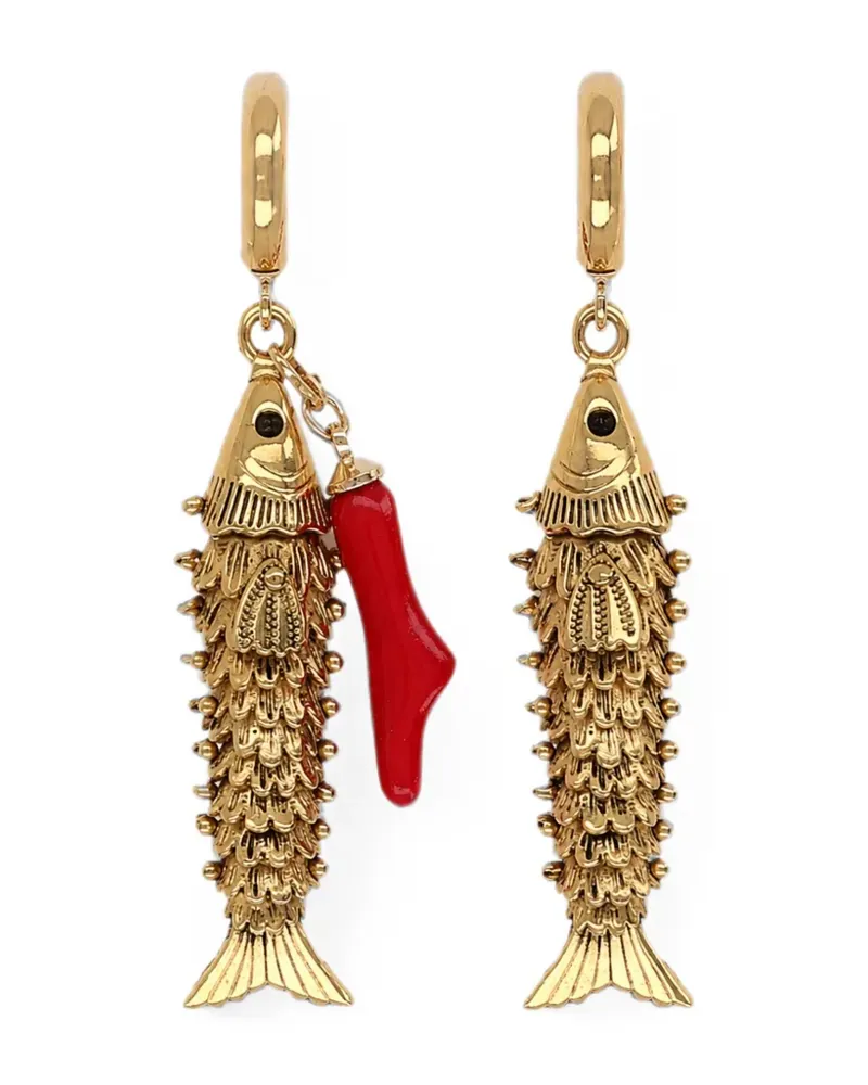 Isabel Marant New River Ohrringe mit Fischanhänger - Gold Gold