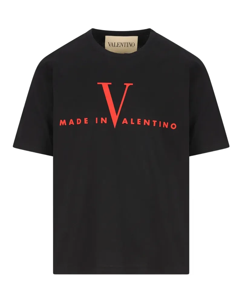 Valentino Garavani T-Shirt mit Made in-Print - Schwarz Schwarz