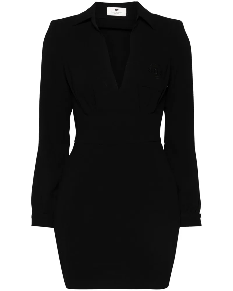 Elisabetta Franchi Minikleid aus Krepp - Schwarz Schwarz