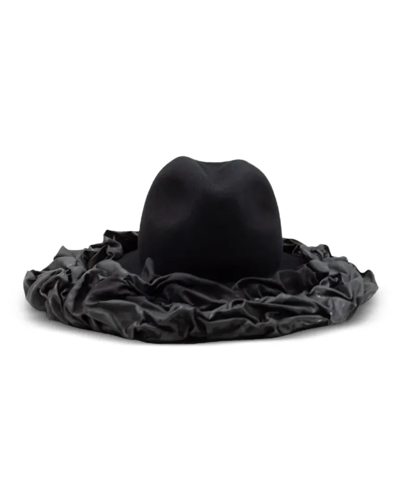 Comme des Garçons Hut mit Rüschen - Schwarz Schwarz