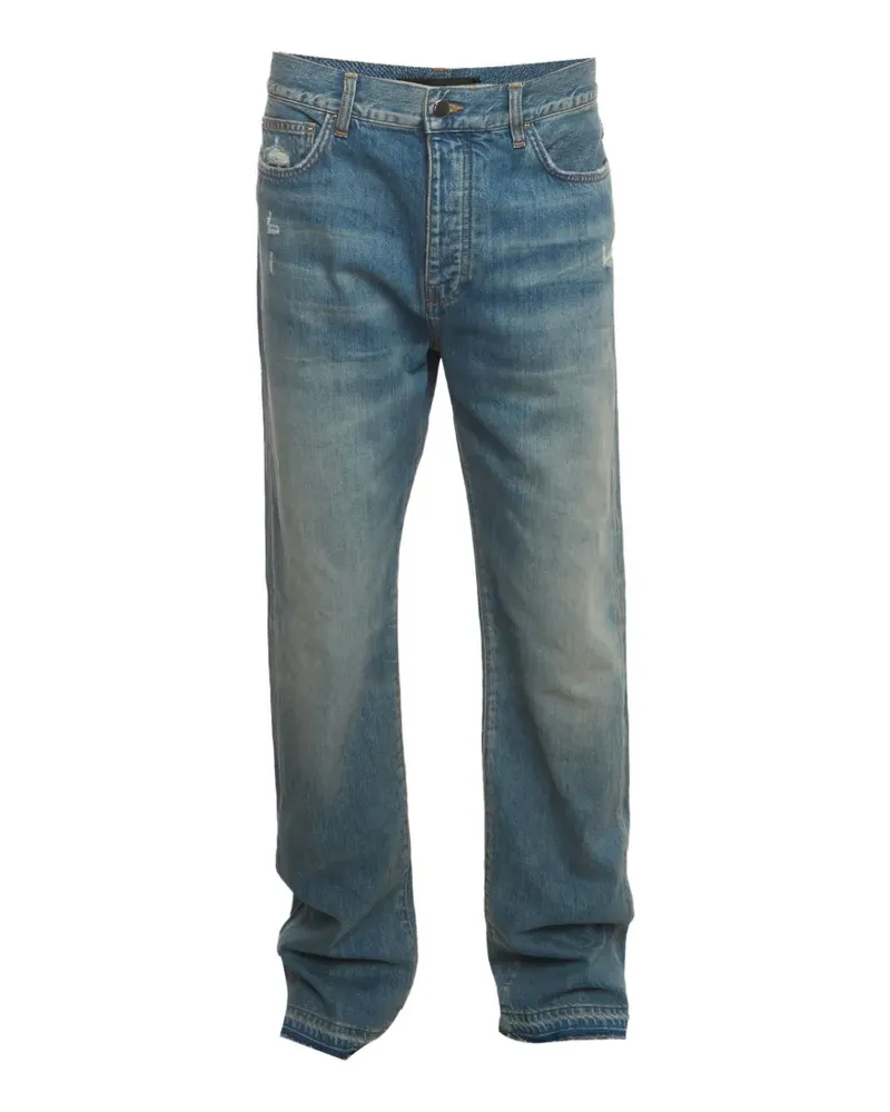 Amiri release-hem straight-leg jeans - Blau Blau
