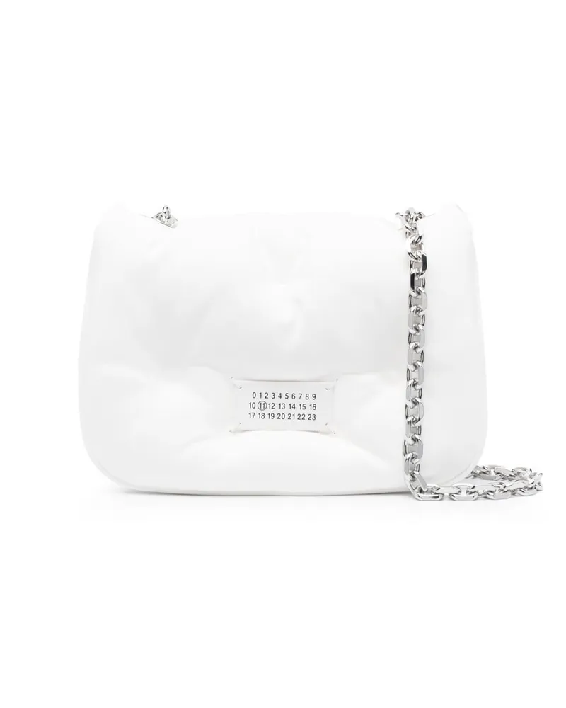 Maison Margiela Kleine Glam Slam Flap Schultertasche - Weiß Weiß