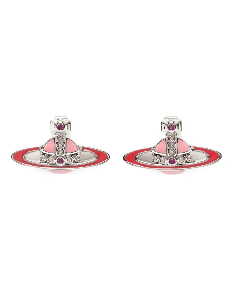 Vivienne Westwood small Neo Bas Relief Orb crystal-embellished earrings - Silber Silber