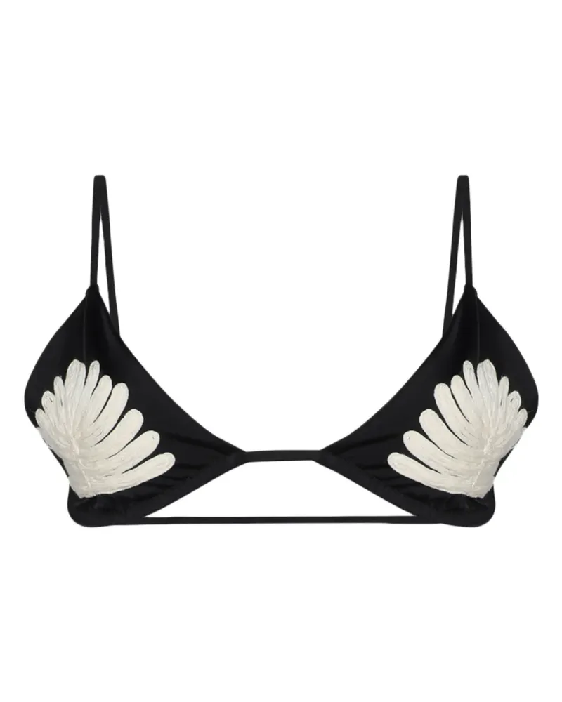 Johanna Ortiz Besticktes Visionary Arts Bikinioberteil - Schwarz Schwarz