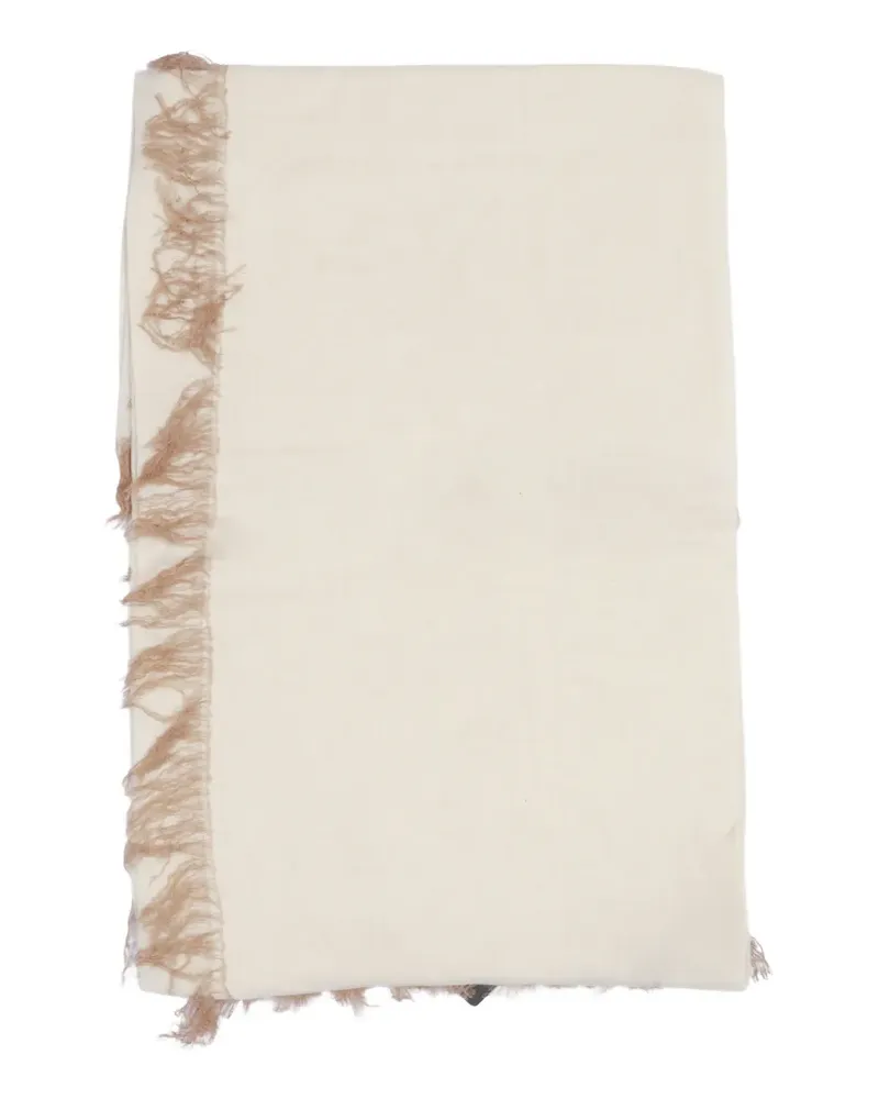 Faliero Sarti Kashy frayed scarf - Nude Nude