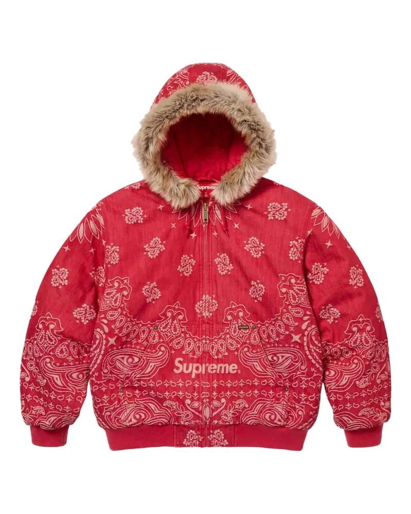 Supreme Being Jeansjacke aus Bandana-Jacquard - Rot Rot