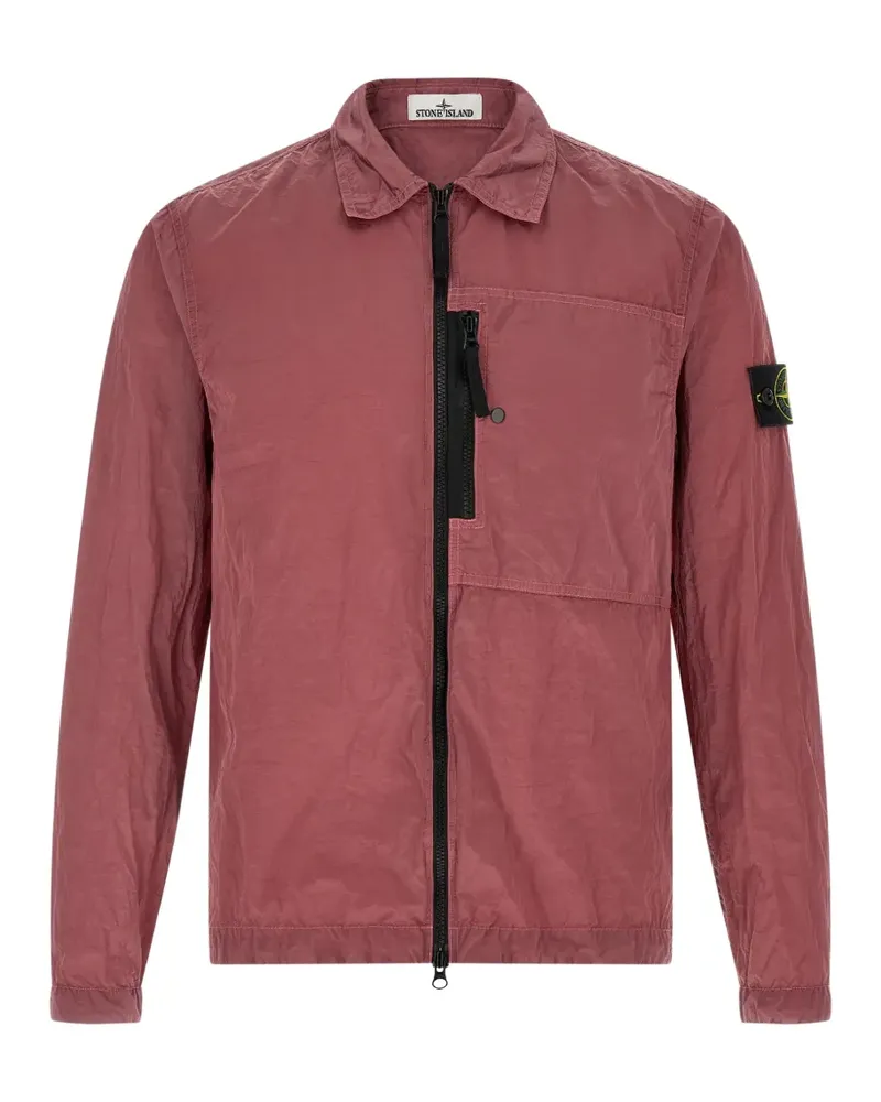 Stone Island zip-up overshirt - Rosa Rosa
