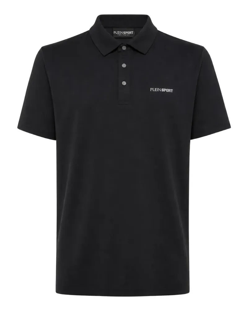 Philipp Plein Poloshirt mit Logo-Print - Schwarz Schwarz