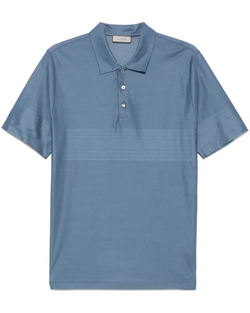 Canali Klassisches Poloshirt - Blau Blau