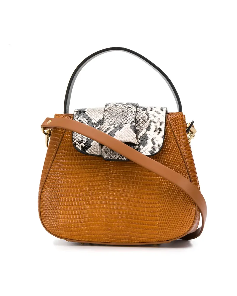 Nico Giani Schultertasche mit Prägung - Braun Braun