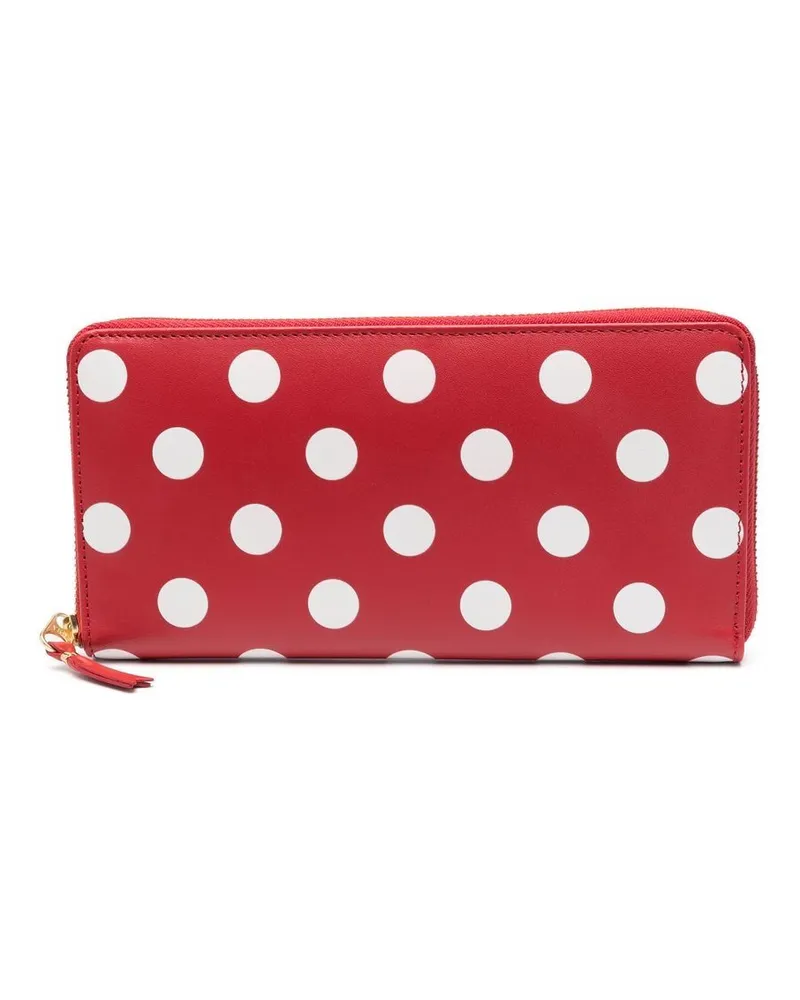 Comme des Garçons Portemonnaie mit Polka Dots - Rot Rot